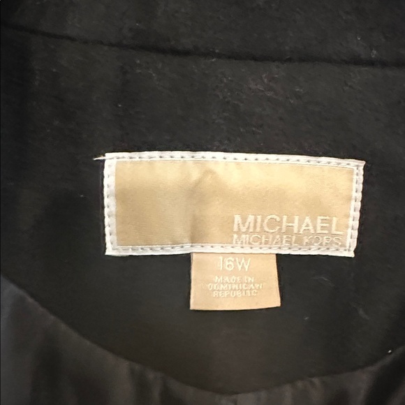 Michael Kors Wool Coat Black Women’s 16W - Picture 5 of 5